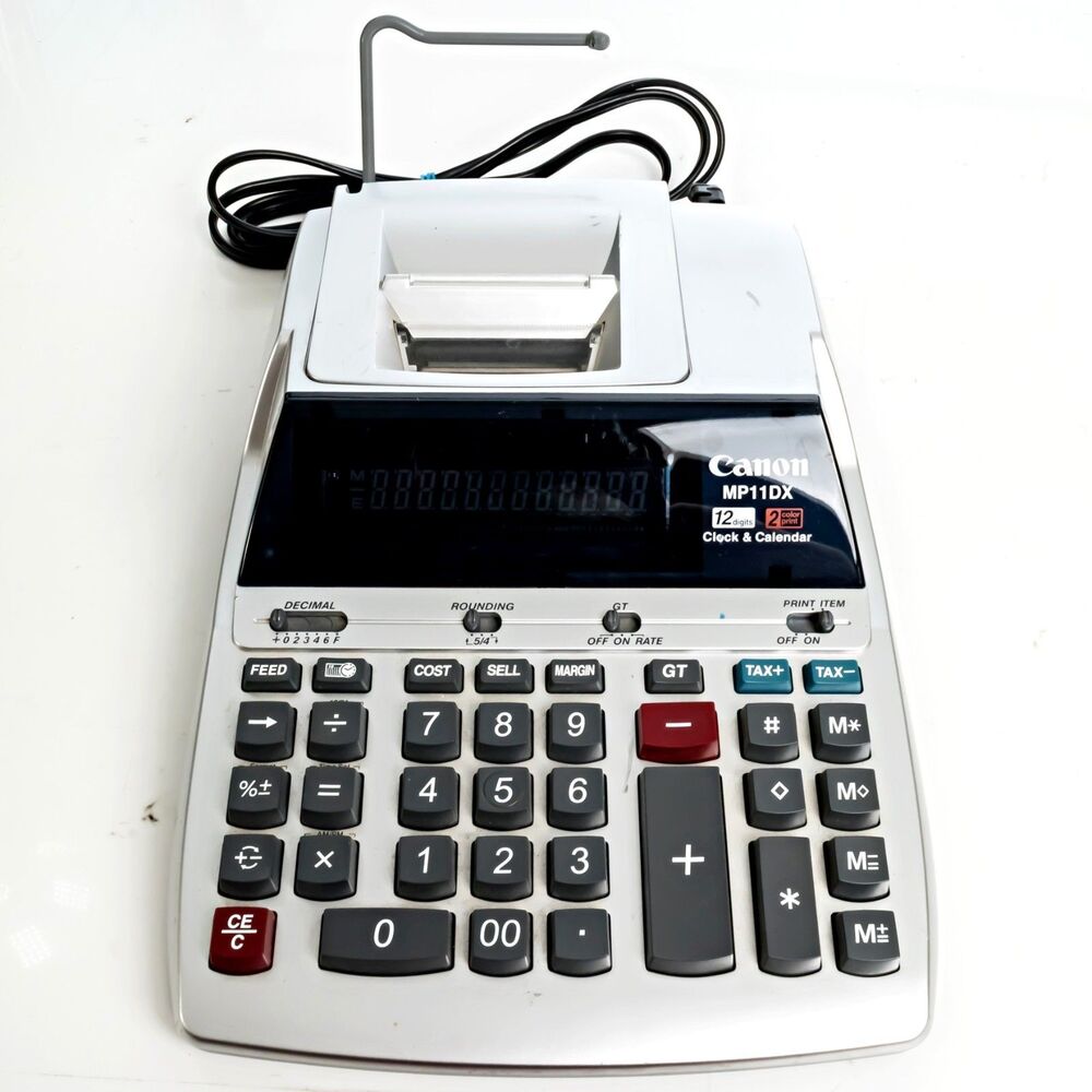Canon MP11DX 12 Digit Printing Calculator Clock Calendar Tested Working